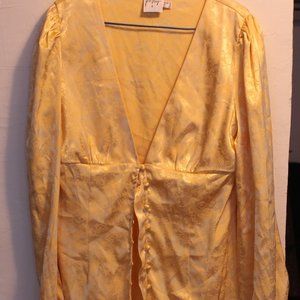 Gold button down dress